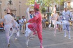 the 'cossiers' dance in the main Square outside the Town Hall in Alaró