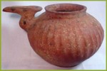 ancient earthenware drinking vessel