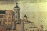 earliest depiction of a Mallorcan windmill. From an altarpiece by Pere Nisart 1486.