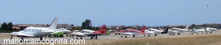 aviones privadas en el aerodrome de Son Bonet Mallorca